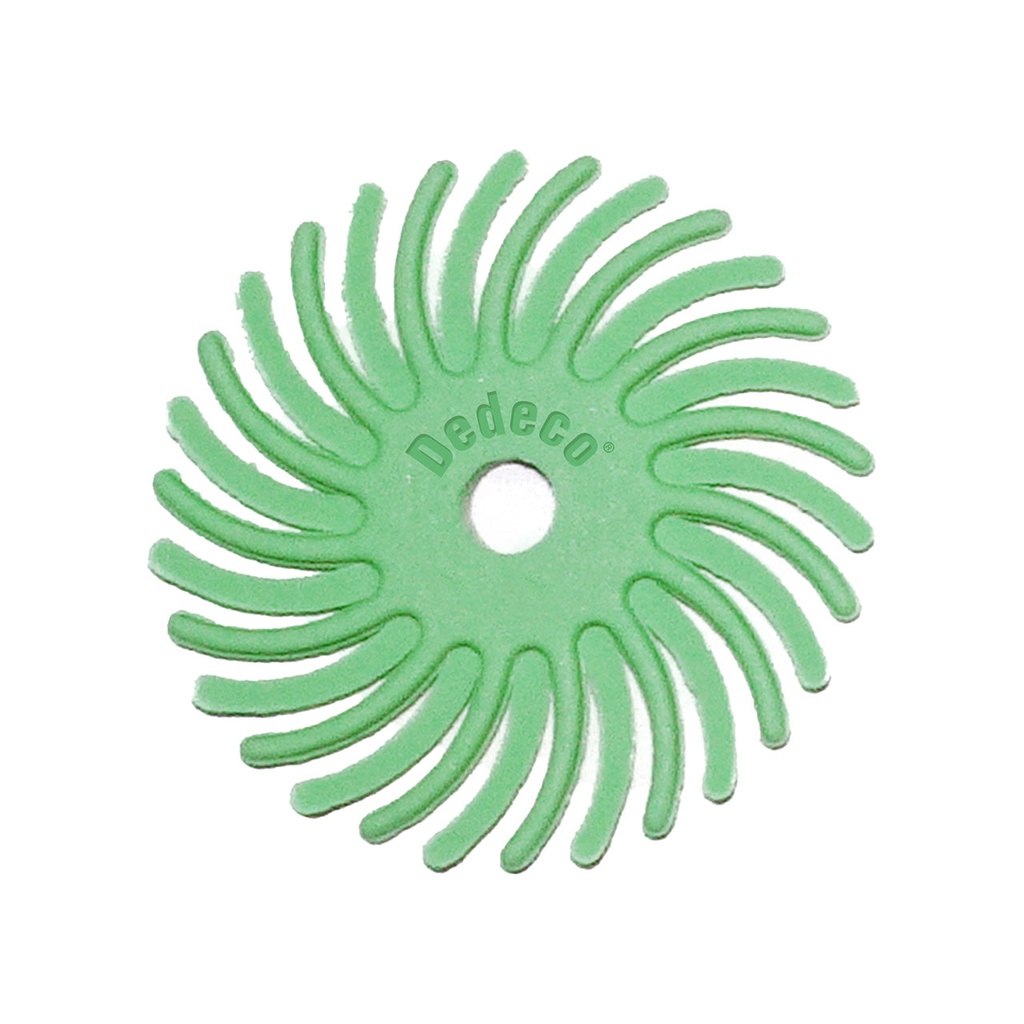 [145-5148] Dedeco® SUNBURST® Radial Discs - 1", 1 Micron Light Green (Pkg. of 48)