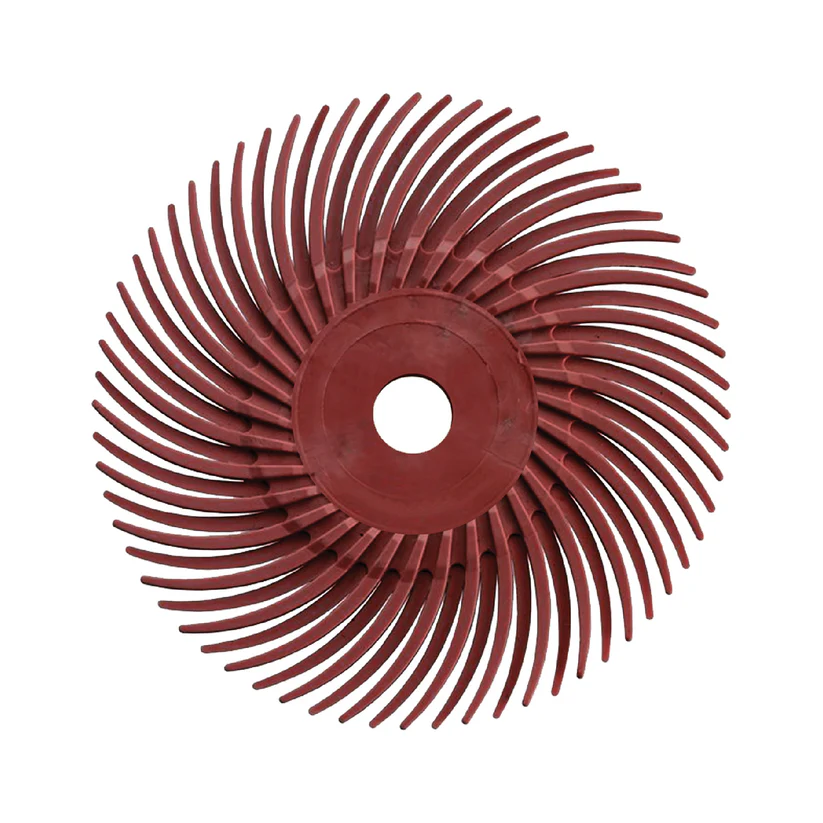 [145-5225] Dedeco® SUNBURST® Radial Discs - 3" (3/8" Center Hole) - 220 grit (Pkg. of 12)