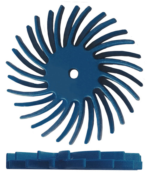 [145-5301] Dedeco® SUNBURST® Dual Radial Discs - 7/8" Blue, 400  grit (Pkg. of 48)
