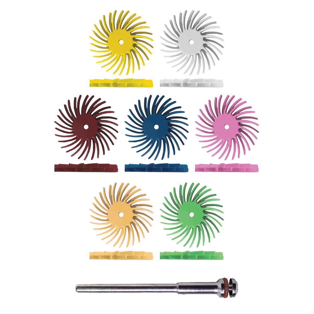 [145-5305] Dedeco® SUNBURST® Dual Radial Discs - 7/8" Assortment (Pkg. of 43)