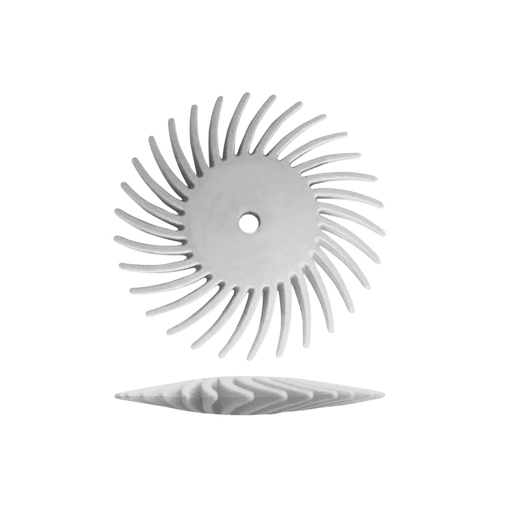 [145-5307] Dedeco® SUNBURST® Knife Edge Radial Discs - 7/8" White, 120 grit (Pkg. of 12)