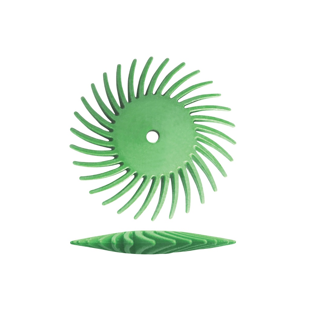 [145-5320] Dedeco® SUNBURST® Knife Edge Radial Discs - 7/8" Green, 1 Micron (Pkg. of 48)