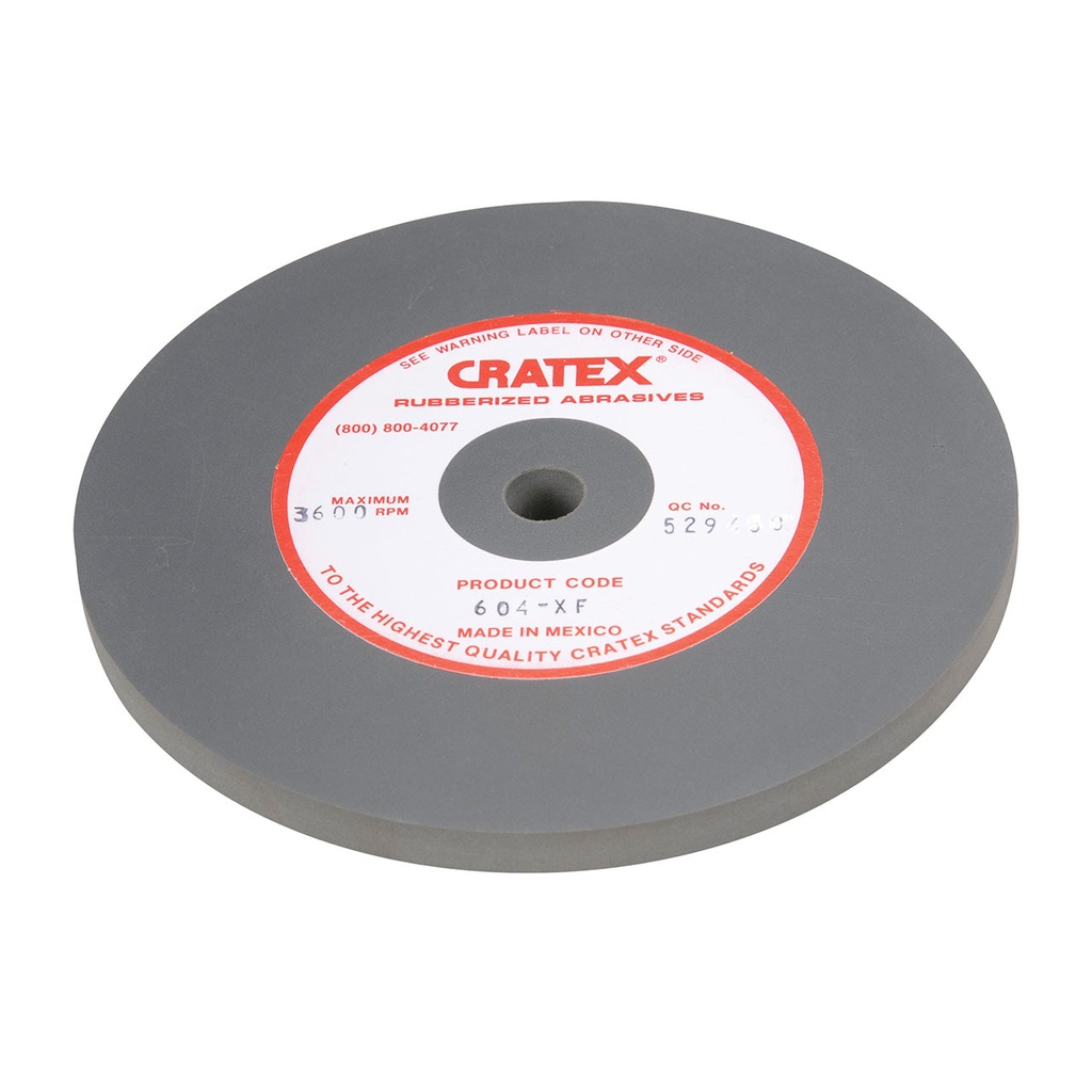 [146-0604] Cratex® Large Wheel, 6"x1/4" - 604 Extra-Fine
