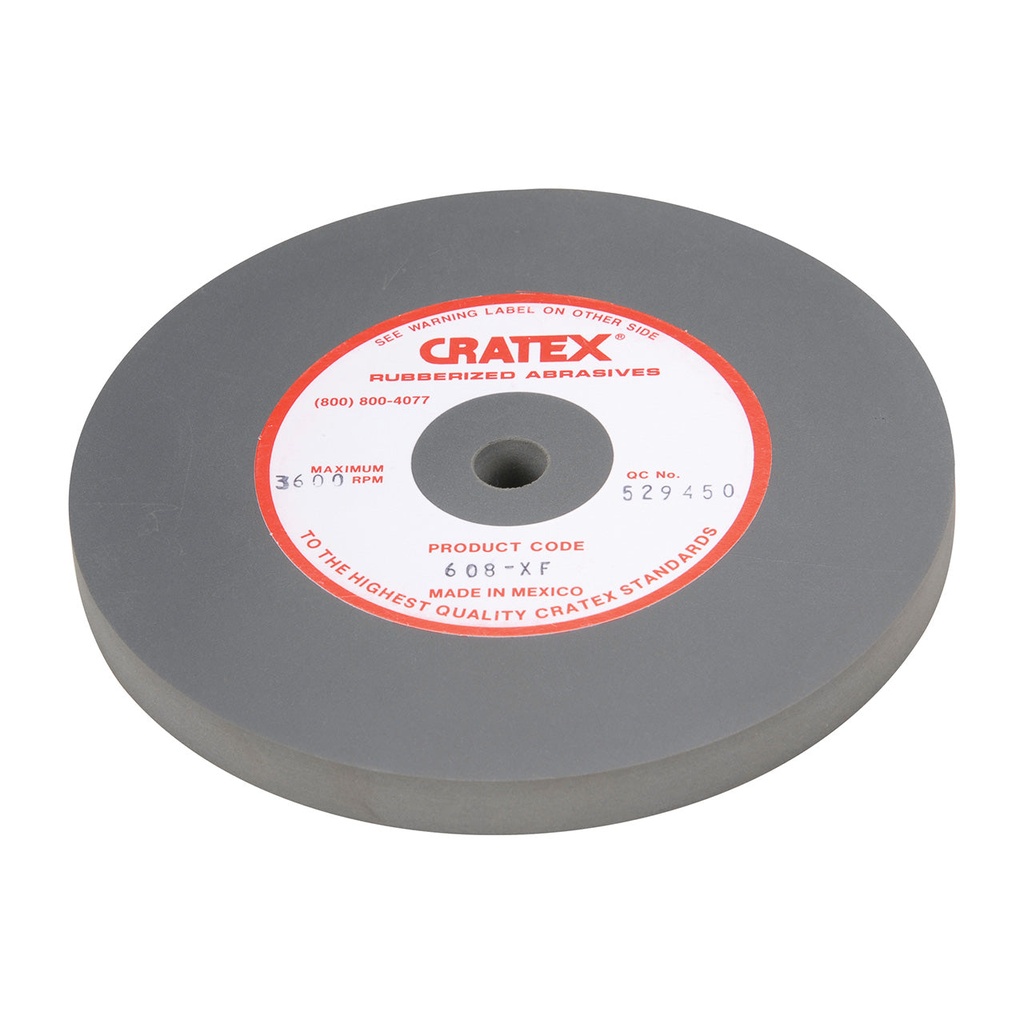 [146-0608] Cratex® Large Wheel, 6"x1/2" - 608 Extra-Fine