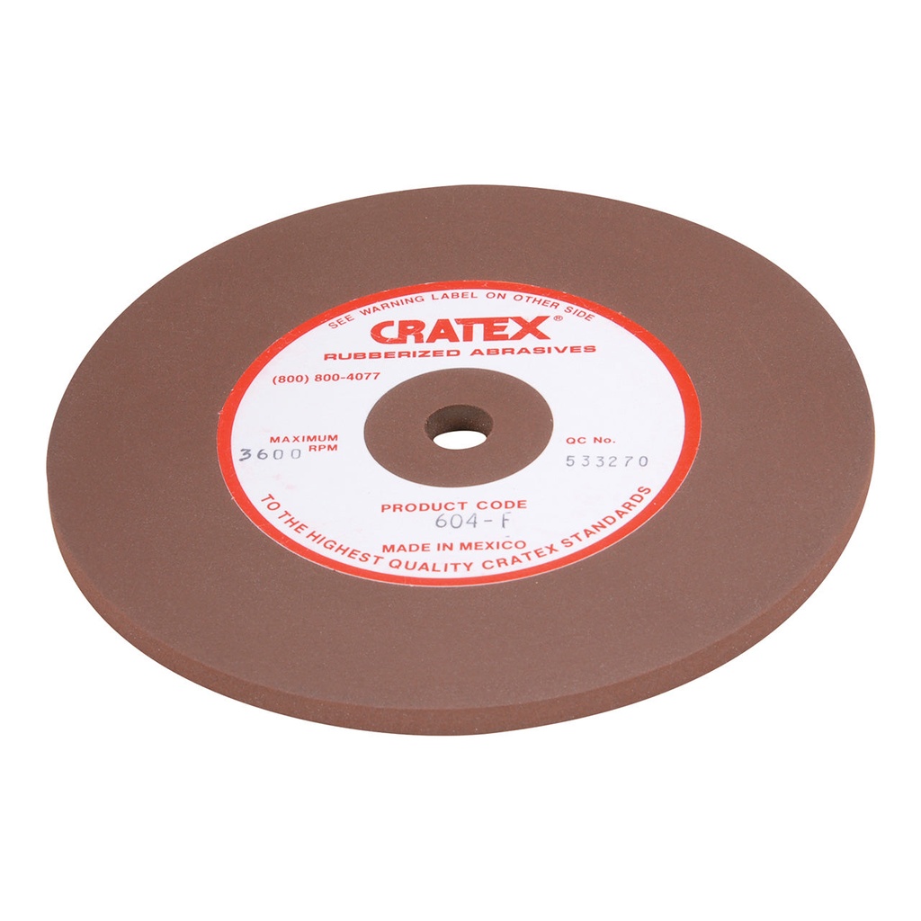 [147-0604] Cratex® Large Wheel, 6"x1/4" - 604 Fine