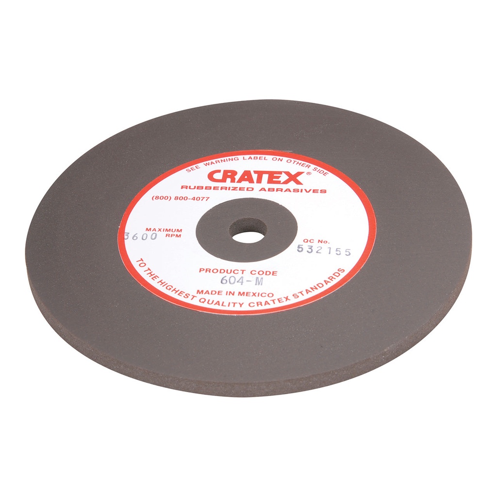 [148-0604] Cratex® Large Wheel, 6"x1/4" - 604 Medium