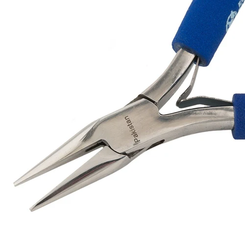 [180-0330] Foam Grip Stainless Chain-Nose Pliers