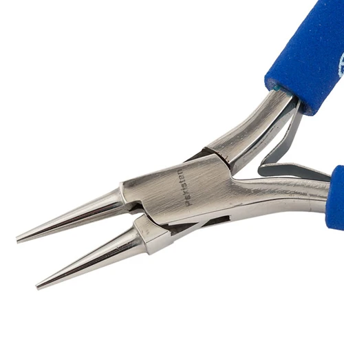 [180-0332] Foam Grip Stainless Round-Nose Pliers