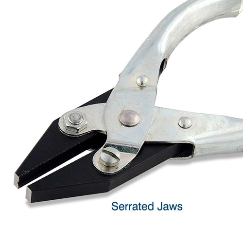 [181-1030] Flat Parallel Jaw Pliers - Serrated Jaws