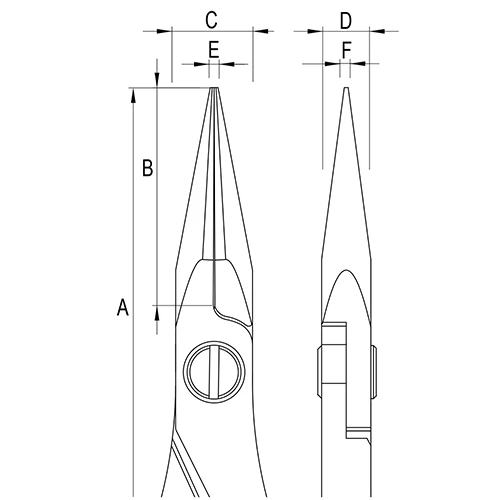 [182-4001] Grobet USA® Teborg® Pliers - Chain Long Nose