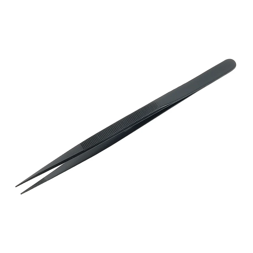 [195-0335] Economical Diamond Tweezers - Black, Fine Point