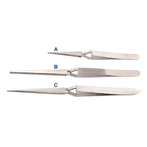 [195-1375] Cross-Locking Pointed 4-3/4" Tweezers