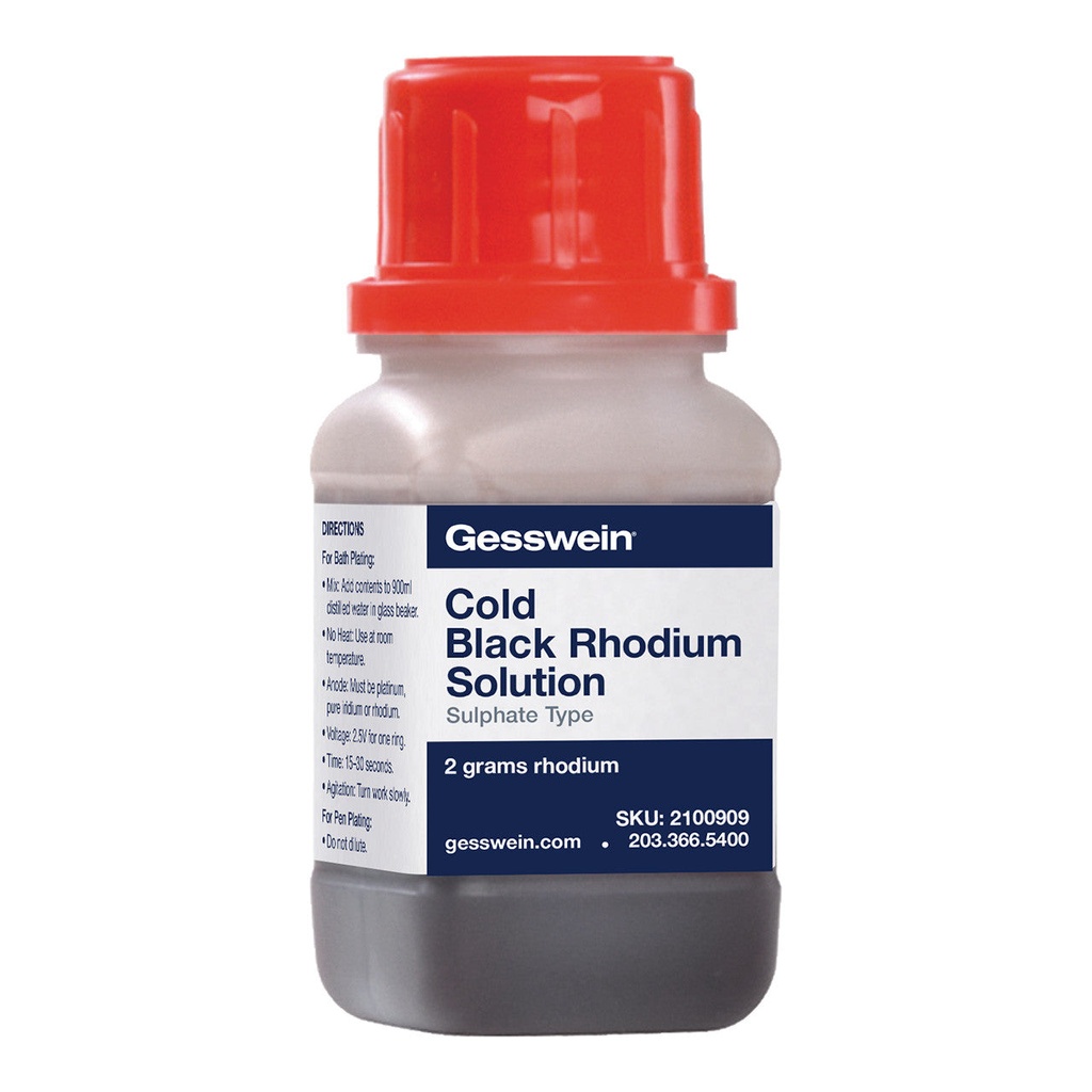 [210-0909] Gesswein® Cold Black Rhodium Concentrate Bath - 2 Gram