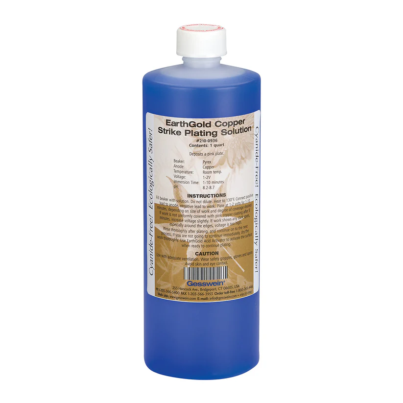 EarthGold Plating Solution Copper Strike 1 Quart