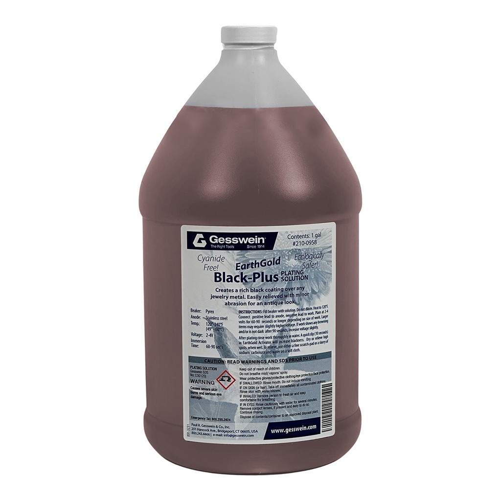 [210-0958] EarthGold Plating Solution Black Plus 1 Gallon