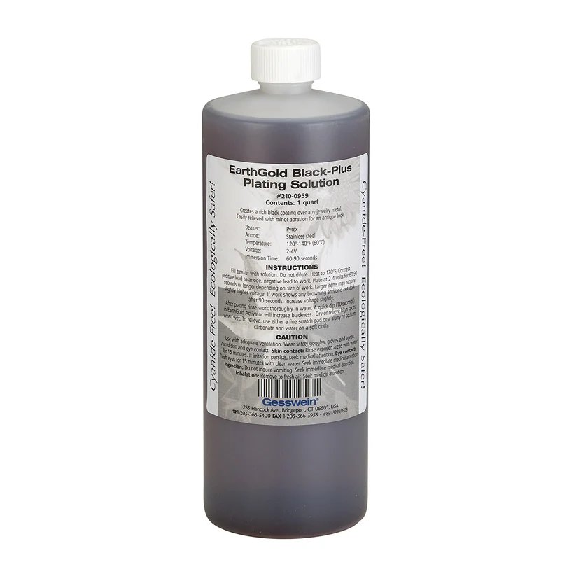 EarthGold Plating Solution Black Plus 1 Quart