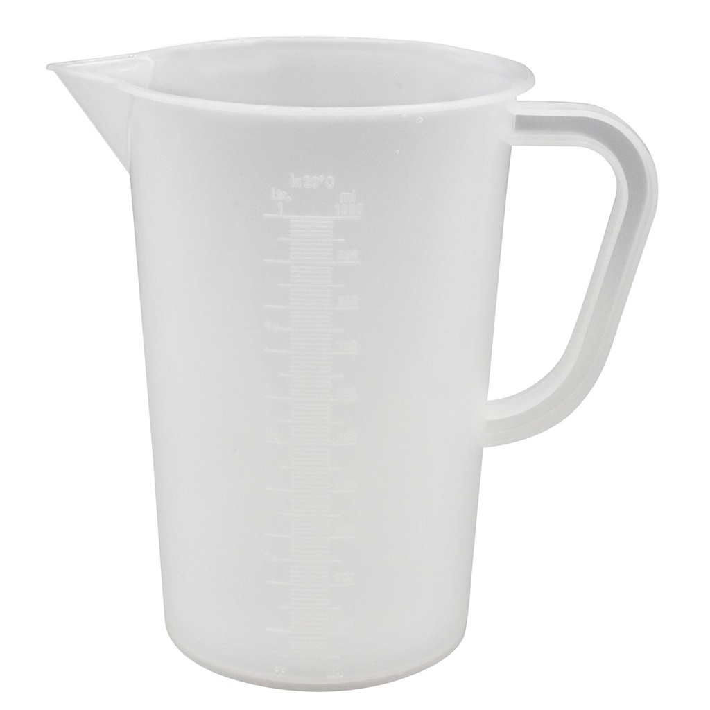 [210-2424] Plastic Beaker w/ Handle 1000ML