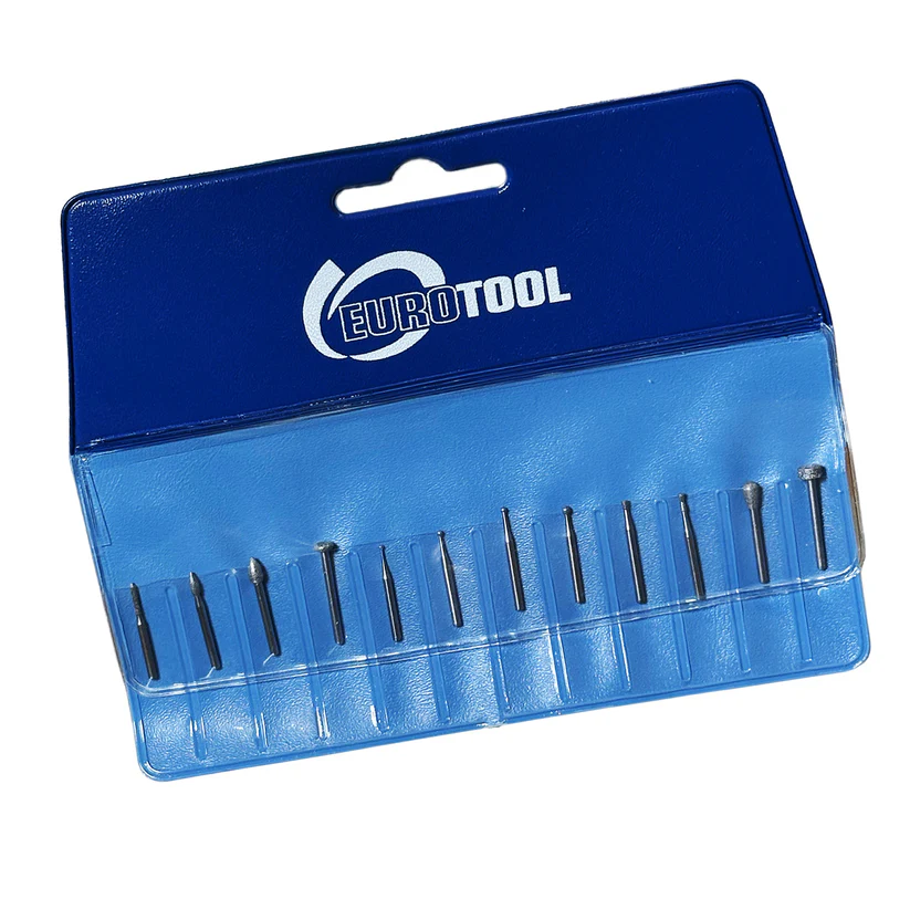 [226-1631] High-Speed Diamond Bur Set, 1/16" Shanks - Set of 12, Fine
