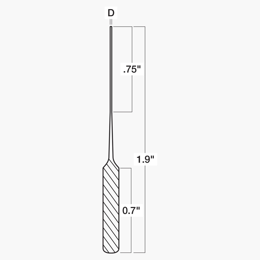 Micro Diamond Grinding Pins 0.017" Tapered (Pkg of 10)