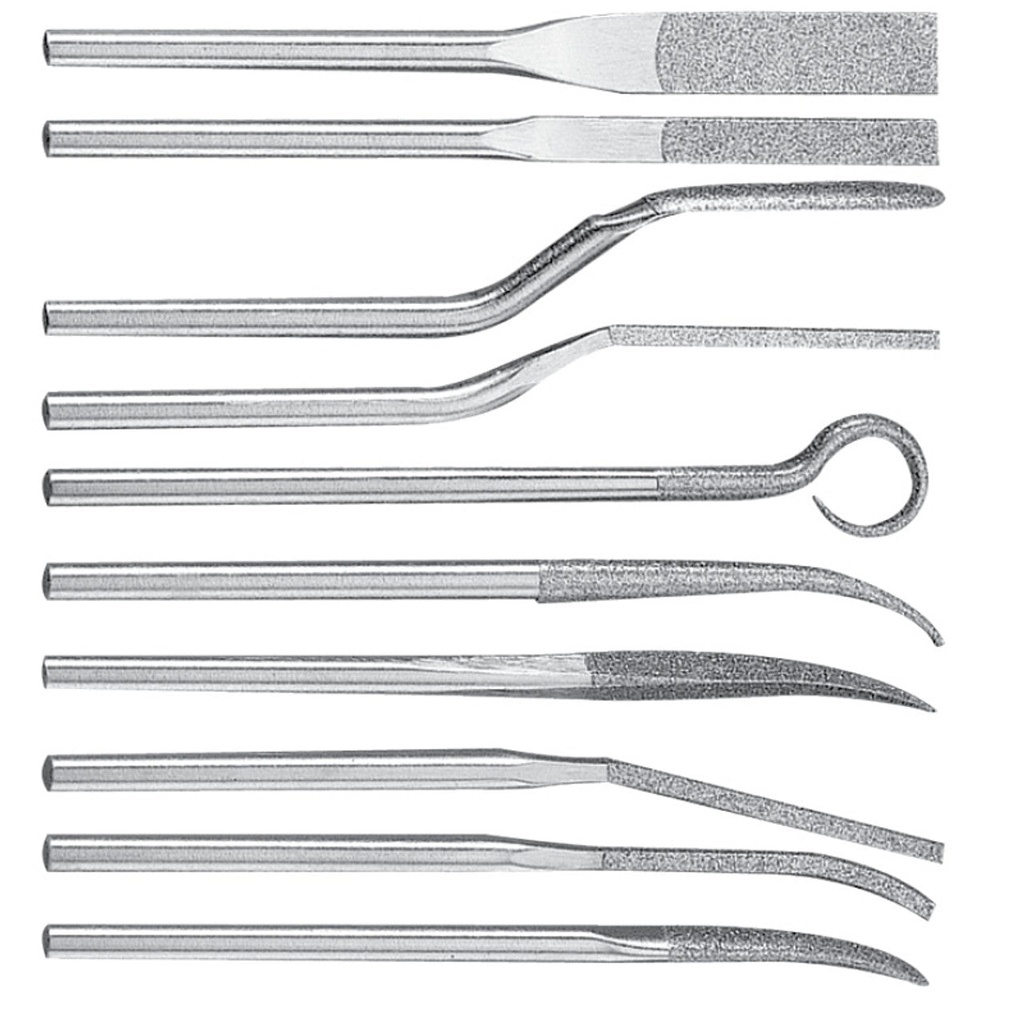 [240-1000] Diamond Riffler Poli 150 Grit Files - Set of 10