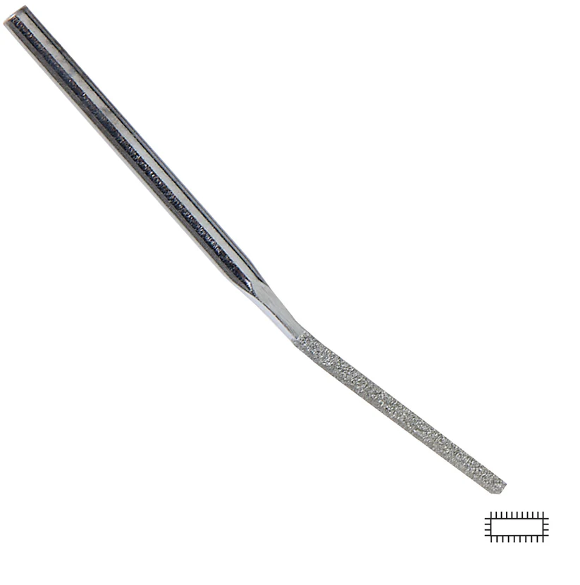 [240-1008] Diamond Riffler Poli 150Grit Equalling Angle, 3.2 x 1.4mm File