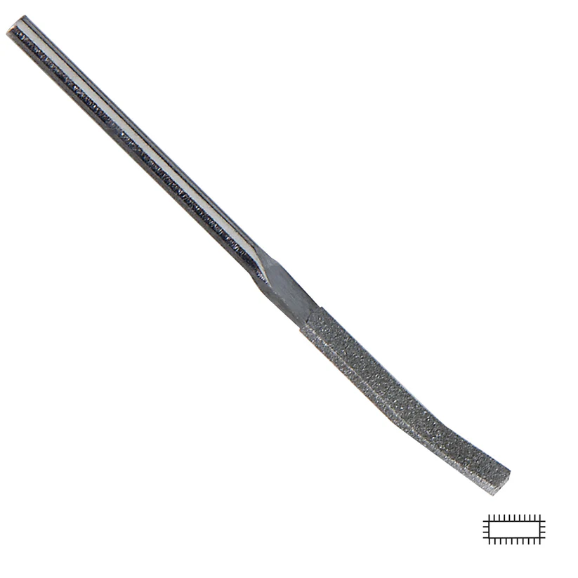 [240-1009] Diamond Riffler Poli 150Grit Equalling Curved, 3.2 x 1.4mm File