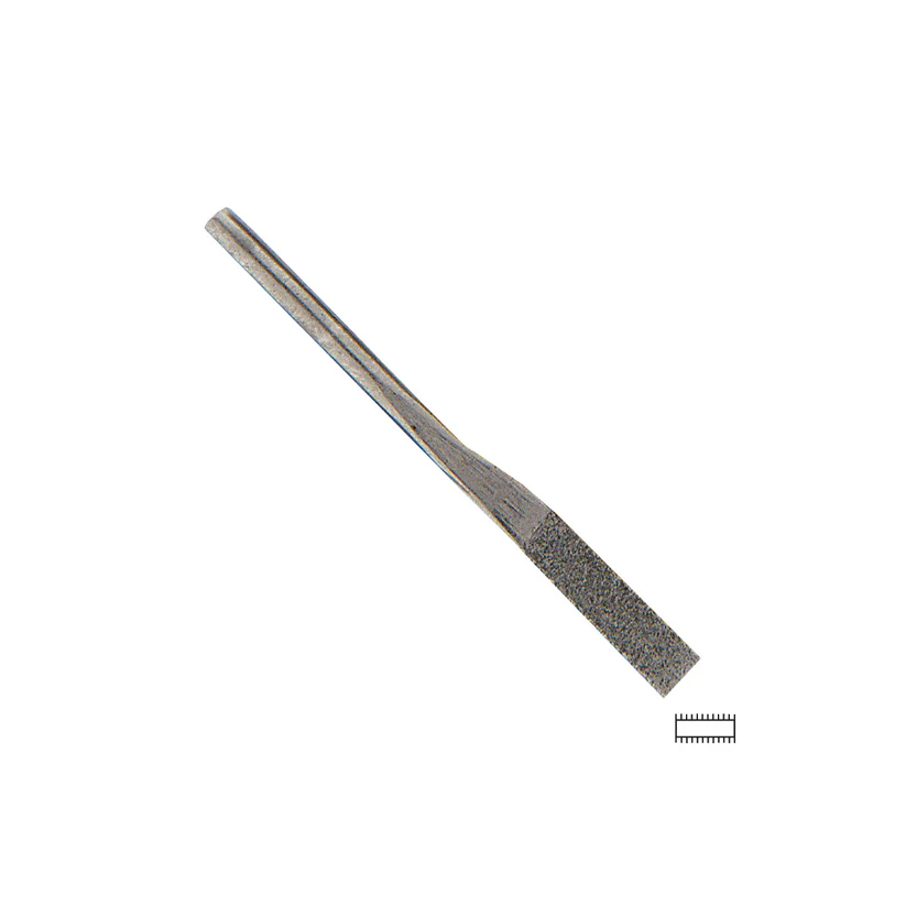 [240-1230] Flat 3x1mm Gesswein® Diamond Poli File (Short Side Cut) Medium