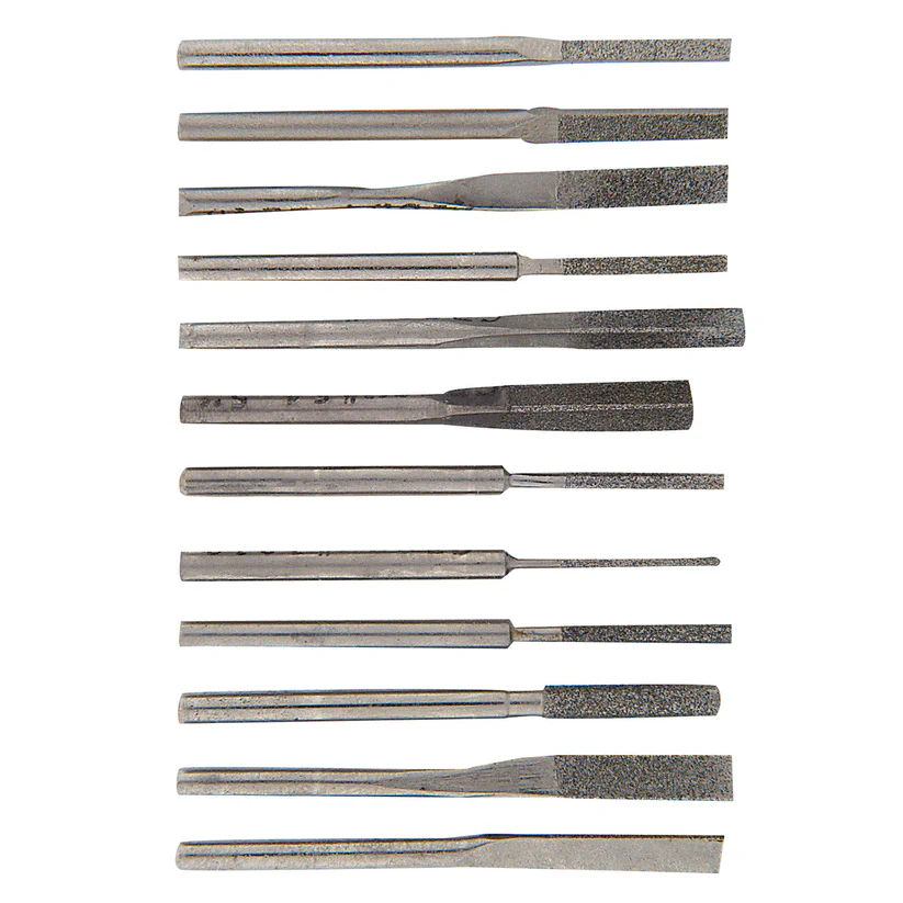 [240-1712] Gesswein® Diamond Poli Files - Medium, Set of 12