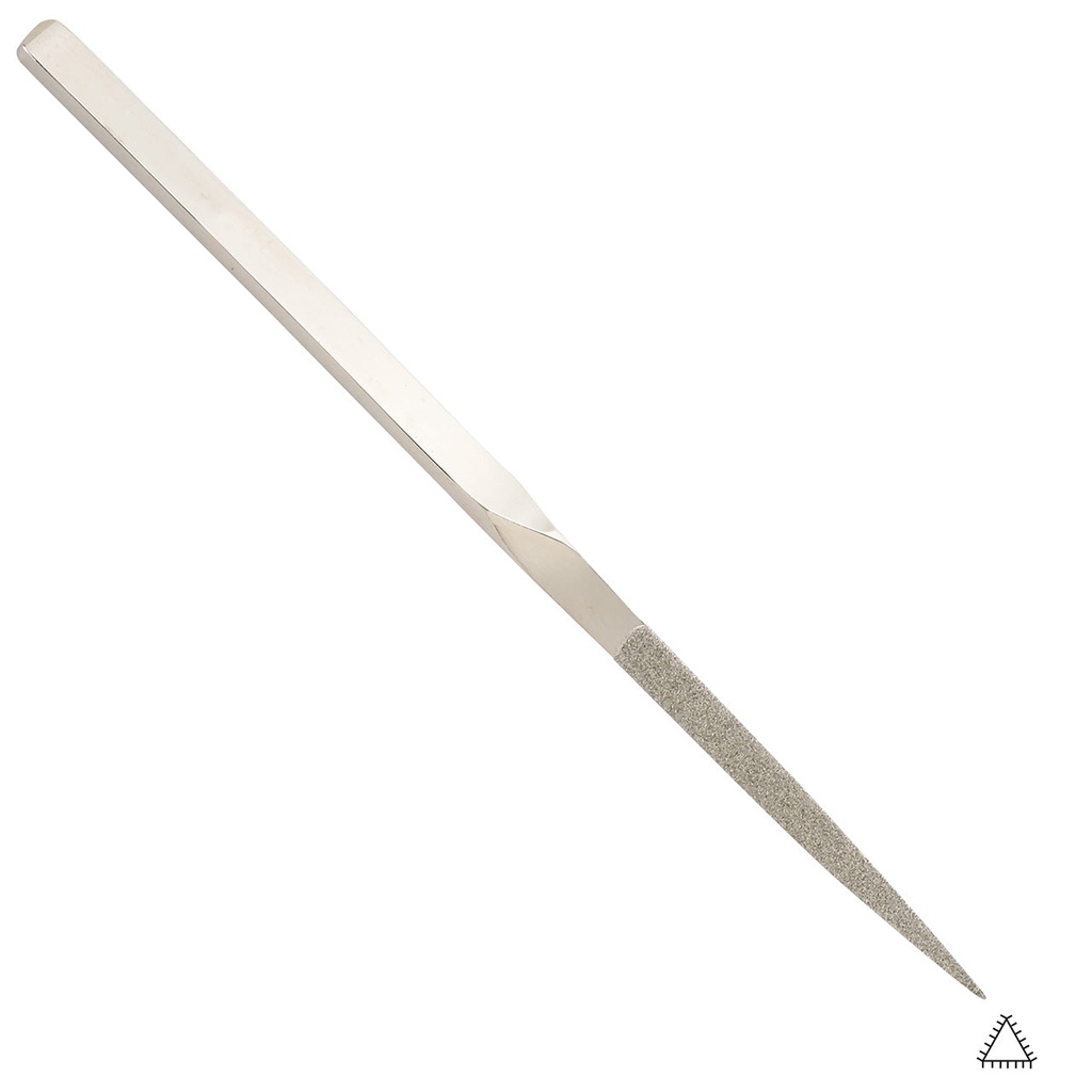 [241-0739] Gesswein® Three-Square 200 Grit Heavy-Duty Diamond Hand File