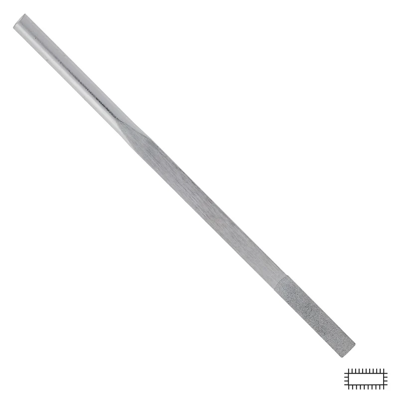 [241-0820] Gesswein® 3x72mm, 200 Grit, Tapered Diamond Poli File