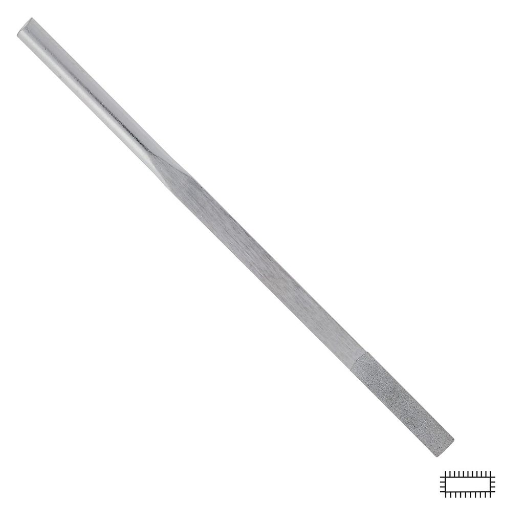 [241-0822] Gesswein® 3x72mm, 600 Grit, Tapered Diamond Poli File