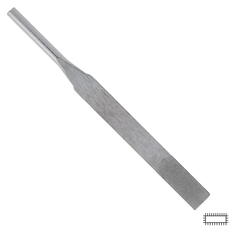 [241-0823] Gesswein® 6x72mm, 200 Grit, Tapered Diamond Poli File