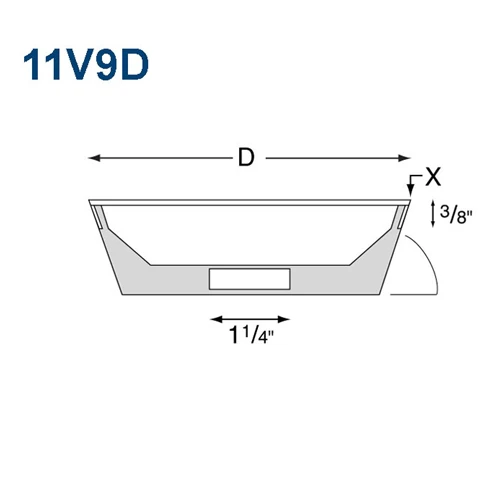[245-1020] Diamond Grinding Wheel 11V9D 3.75" x 1/16"