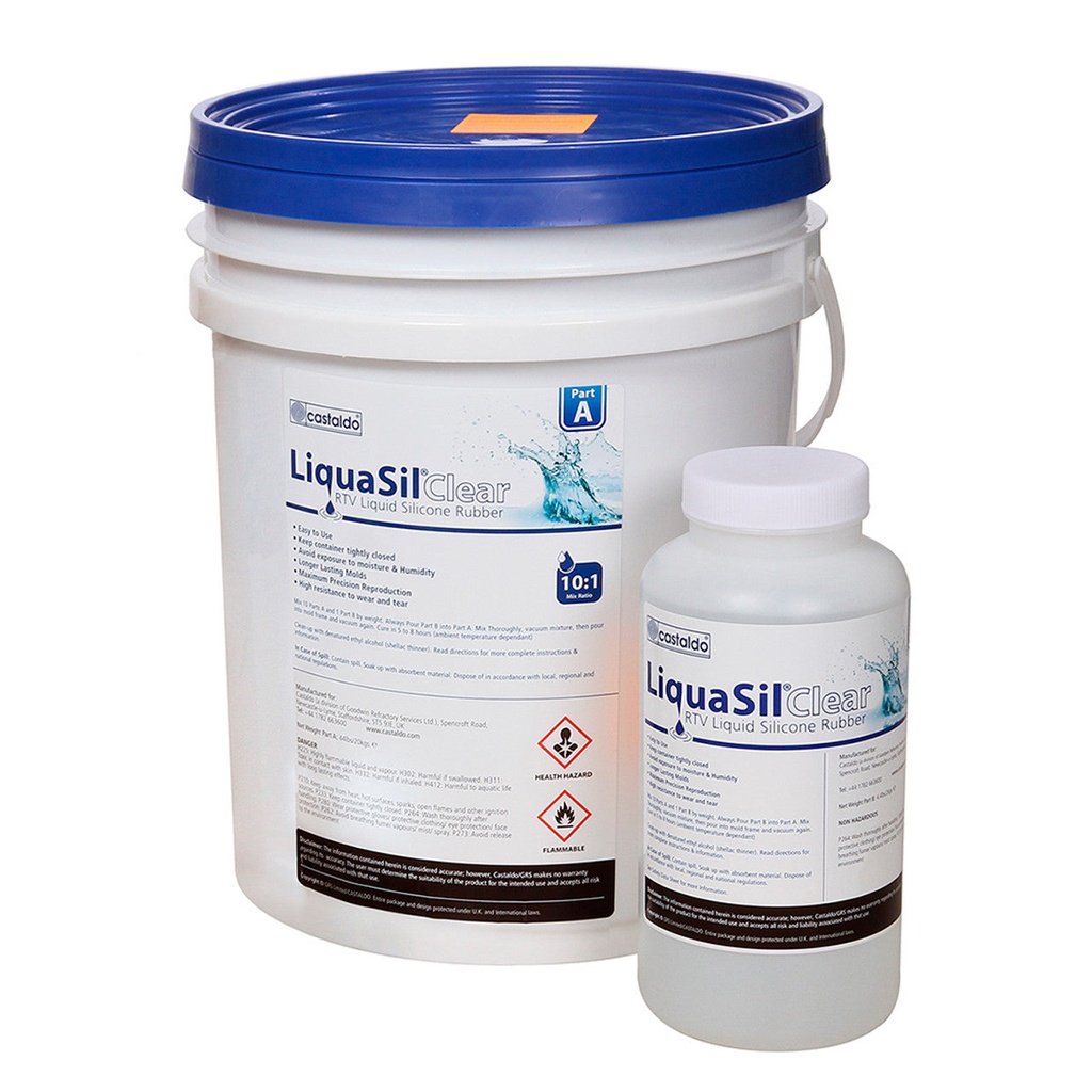 [260-1687] Castaldo® LiquaSil® Clear RTV Silicone Rubber - 22 kg.