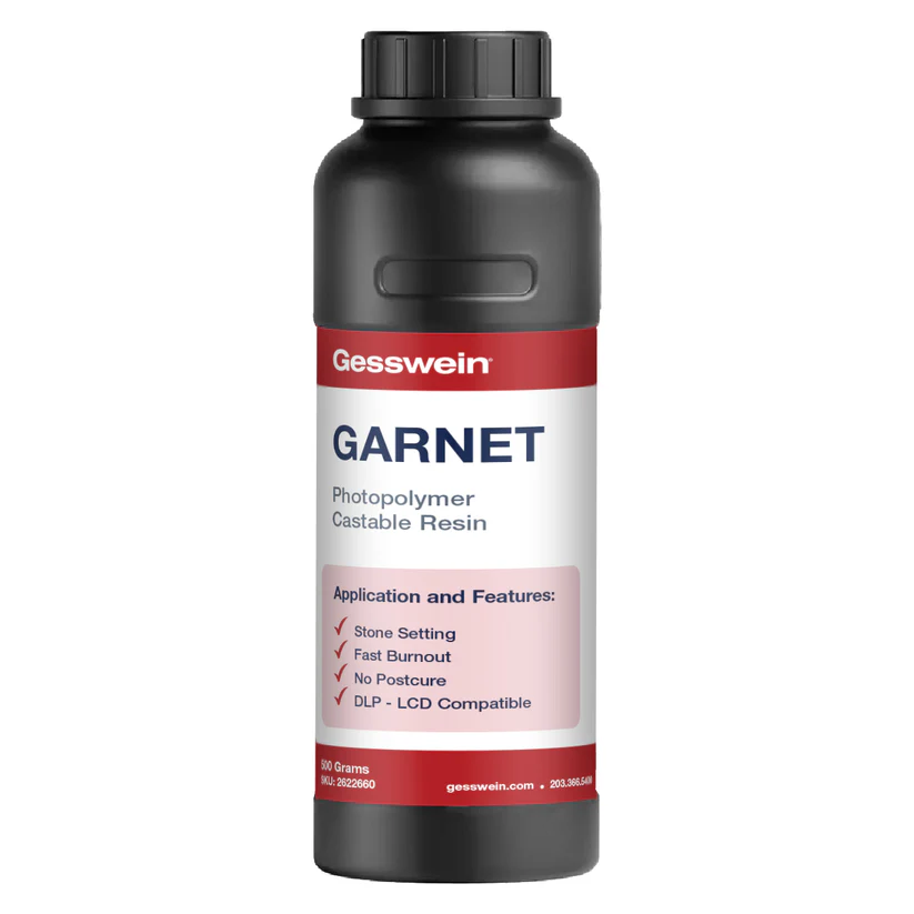 Gesswein® Garnet Red Castable 3D Printer Resin