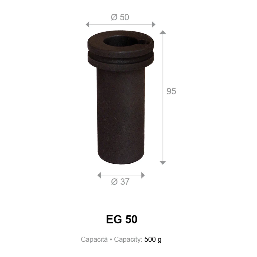 [265-1610] Repl 500g Crucible for Electric Melter Furnaces 0.5kg - EG50