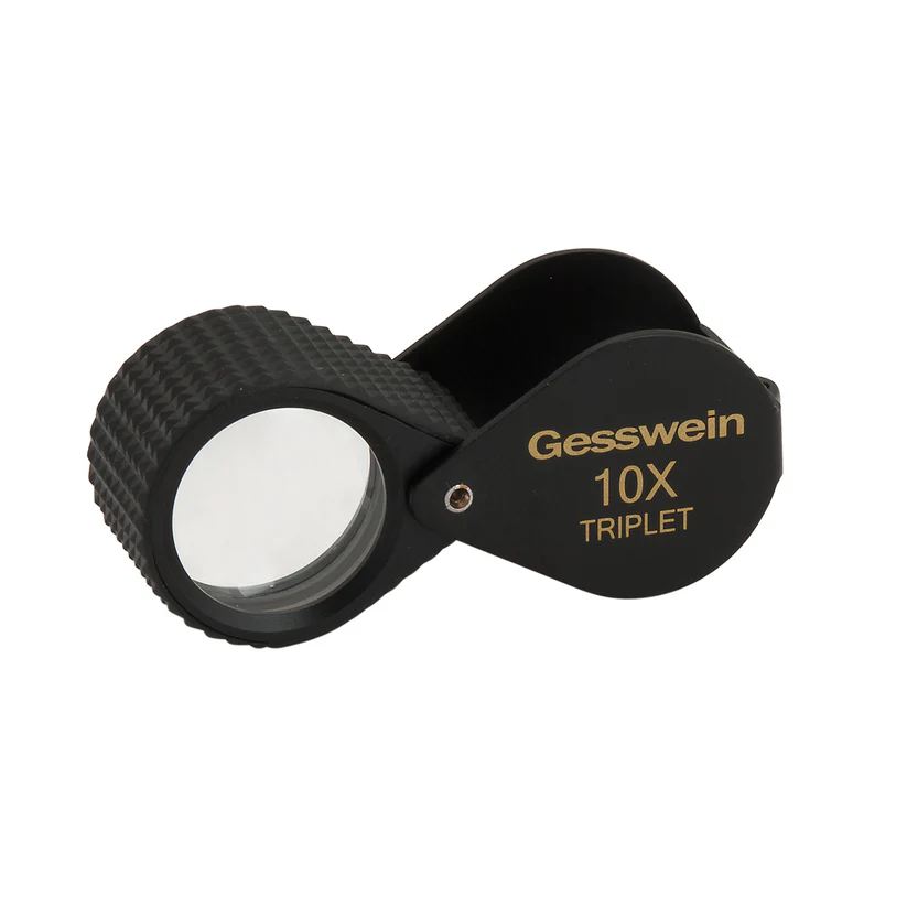 [272-4058] 10X Triplet Loupe with Rubber Grip - Black