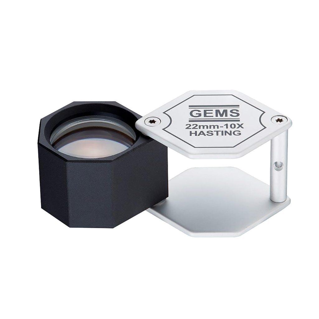 [272-4062] GEMS 10X HEX Loupes, 22mm Lens - Chrome 22MM