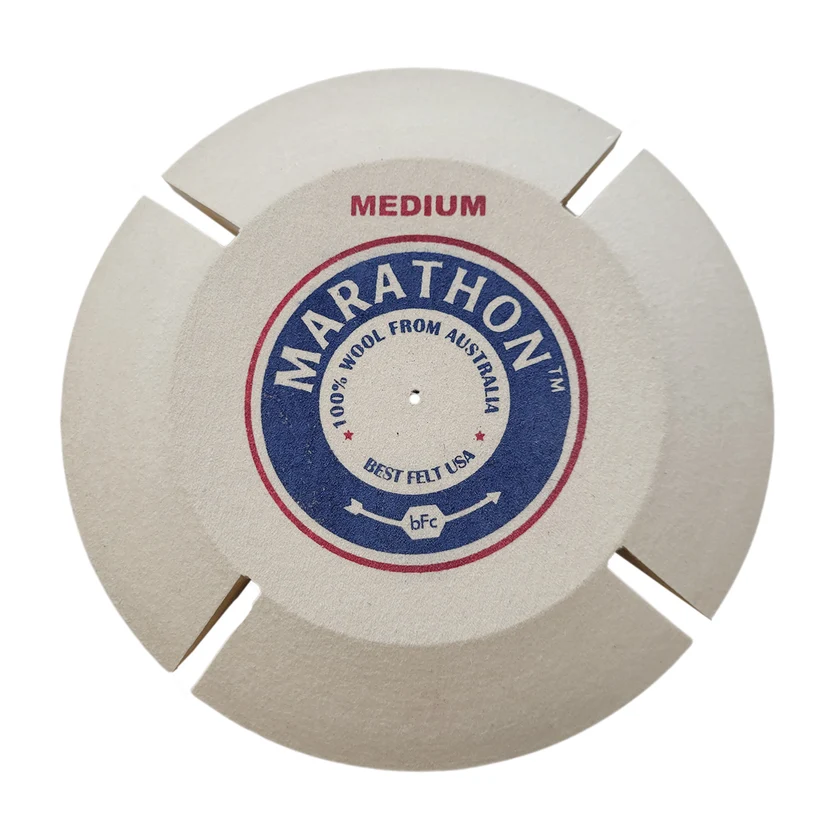 [285-6134] Marathon Split Lap 6x1/2" Medium Felt
