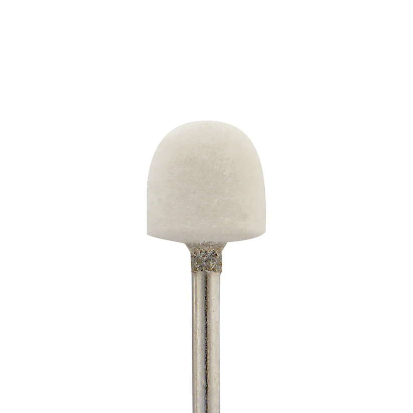[286-1022] Mounted Felt Bobs, Round & Cone - 1/8" Shank, 1022 Hard  (Pkg. of 12)