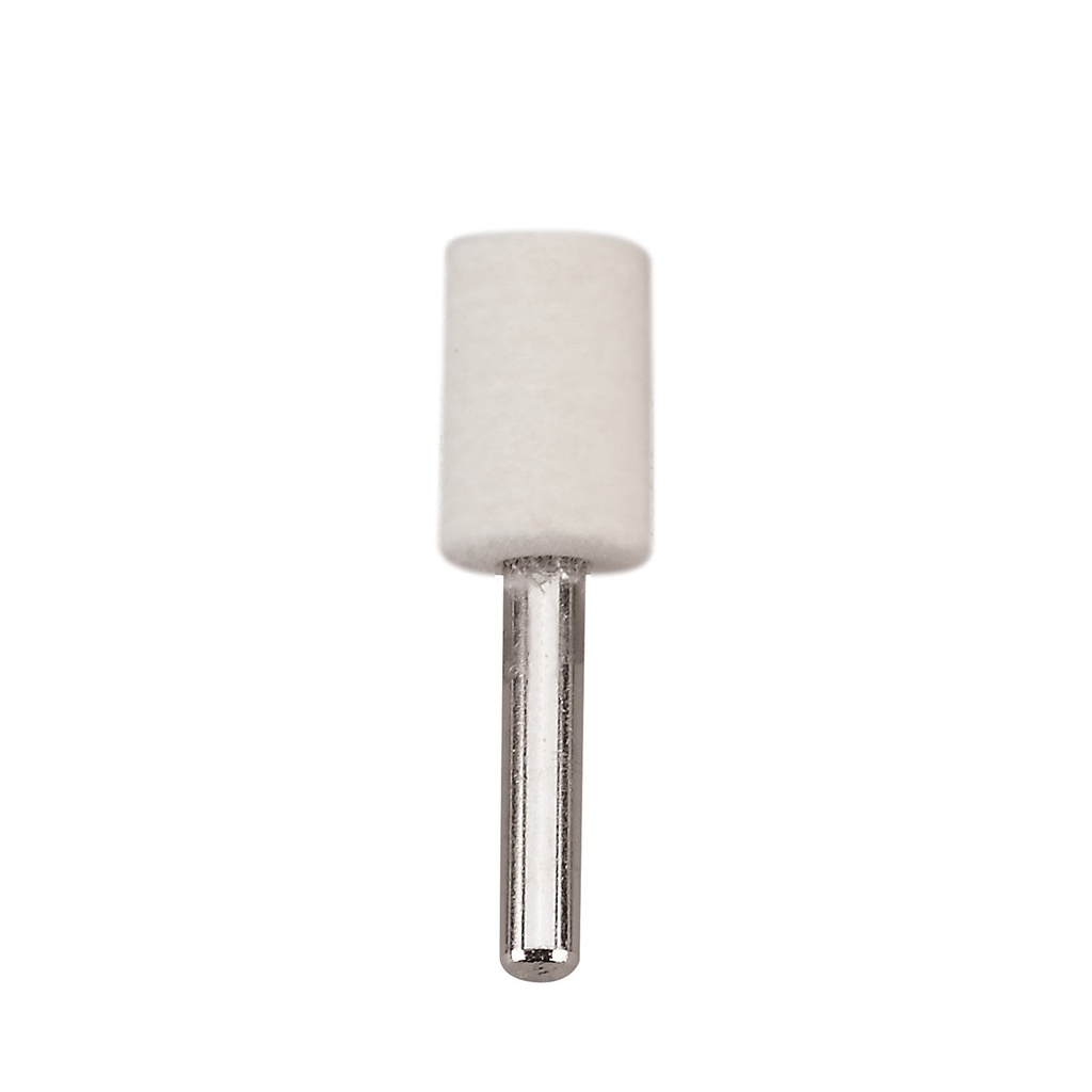 Mounted Felt Bobs, Cylinders - 1/4" Shank, 1108 Hard  (Pkg. of 12)