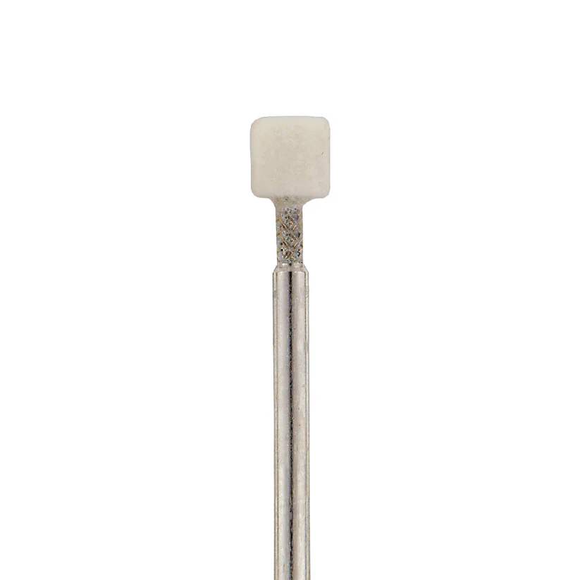 [286-1100] Mounted Felt Bobs, Cylinders - 1/8" Shank, 1100 Hard  (Pkg. of 12)