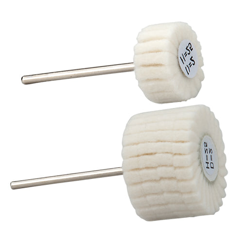 [288-2214] Felt Flap Wheels, 1/8" Shank - 1-1/4" Diameter