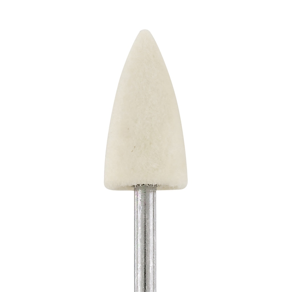 [288-2323] Mounted Felt Bobs - 3/32" Shank, Bullet, Hard (Pkg of 12)