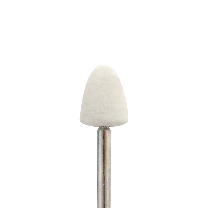 [290-1010] Mounted Felt Bobs, Round & Cone - 1/8" Shank - 1010 Medium  (Pkg. of 12)