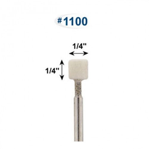 [290-1100] Mounted Felt Bobs, Cylinders - 1/8" Shank - 1100 Medium  (Pkg. of 12)