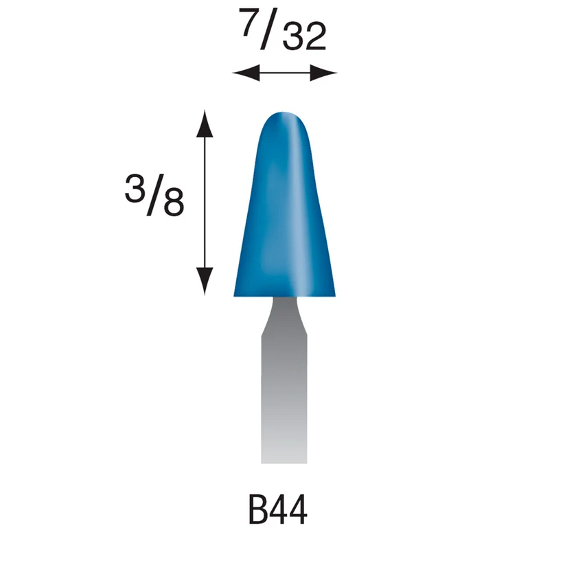 B44 Blue Mounted Points 1/8" Shank (Pkg of 24)