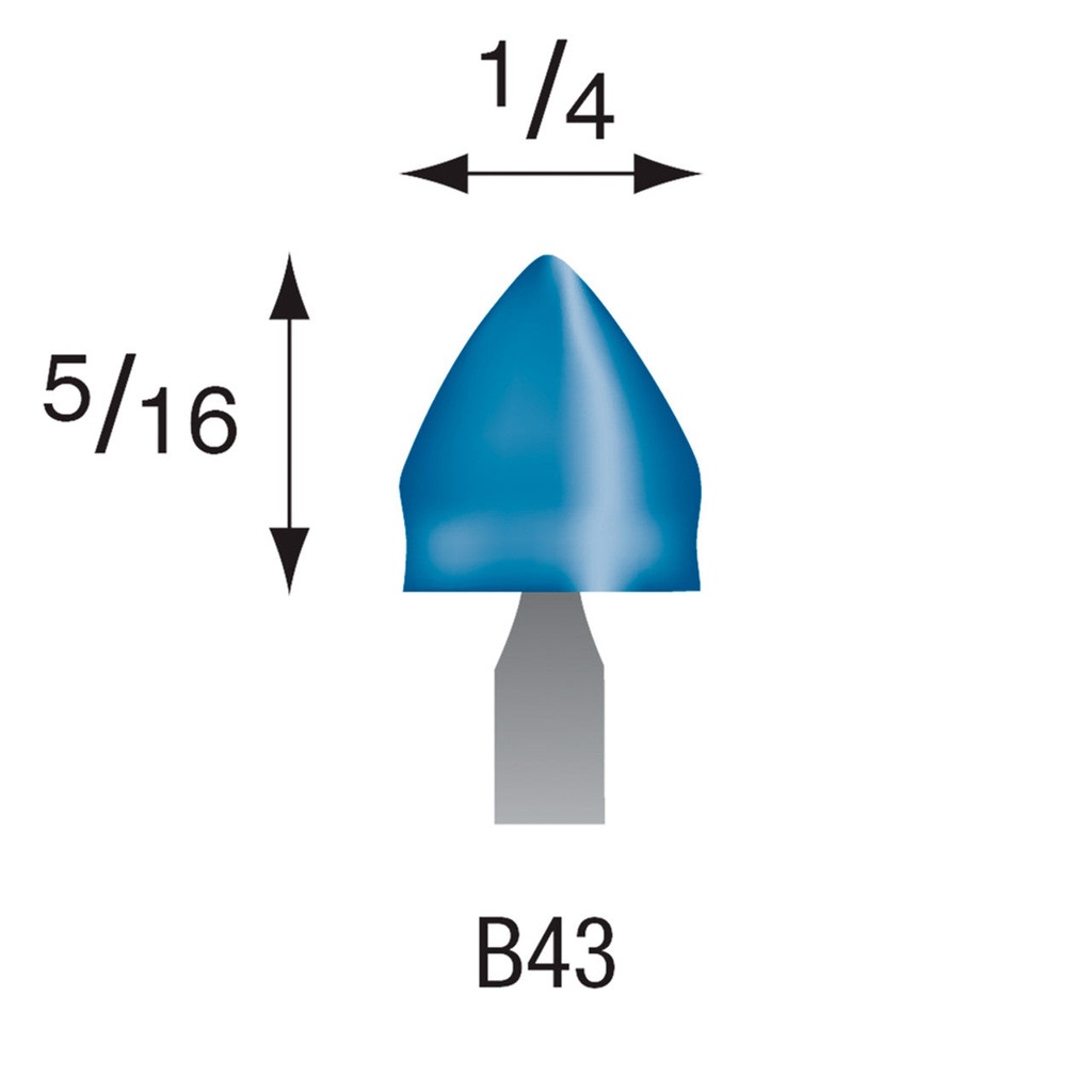 B44 Blue Mounted Points 1/8" Shank (Pkg of 24)