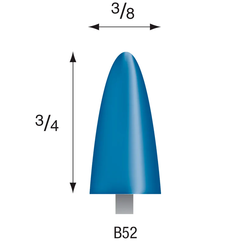 B52 Blue Mounted Points 1/8" Shank (Pkg of 24)