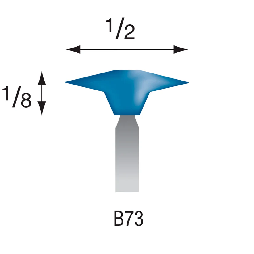 B73 Blue Mounted Points 1/8" Shank (Pkg of 24)